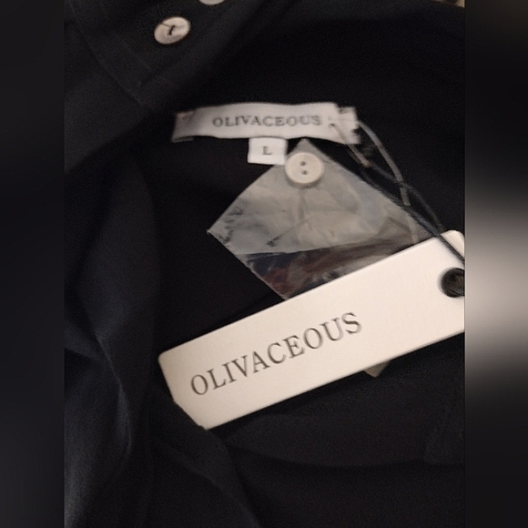 NWT🔥 Anthropologie Olivaceous Lightweight Tie-front Opaque Blouse Size Large - Picture 9 of 9